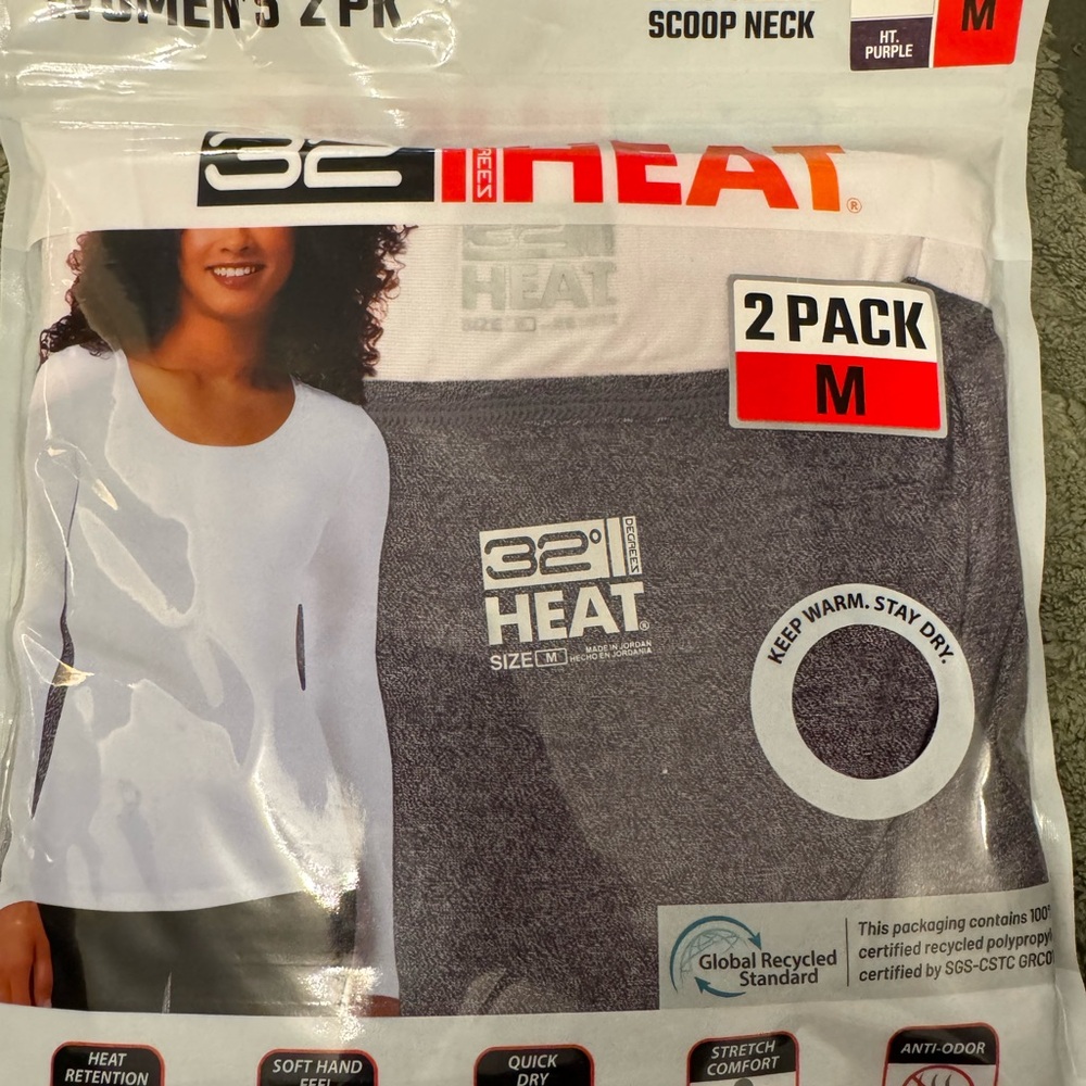 New 32 Degrees Women's 2-Pack Scoop Neck Tops